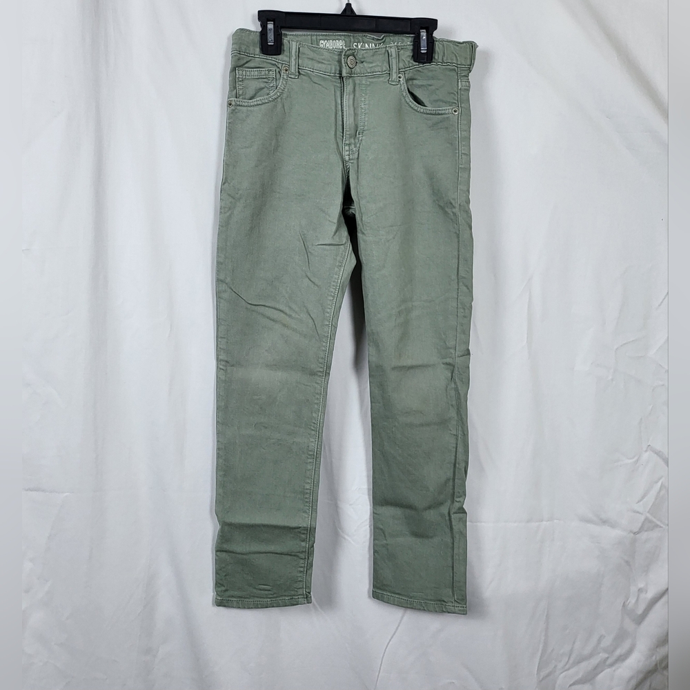 Gymboree Boys Sage Green Preppy‎ 5-Pocket Styling Skinny Hipster Rocker Jeans 10